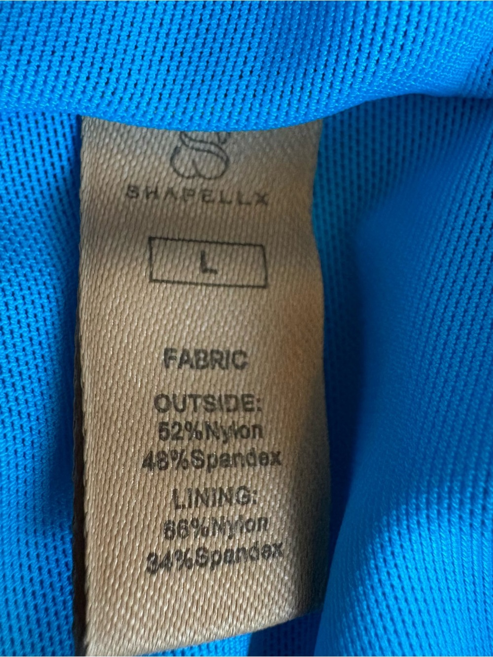 NWT Shapellx One-Piece L Swimsuit Turquoise Blue Ruching Adjustable Straps - Picture 8 of 9